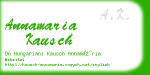 annamaria kausch business card